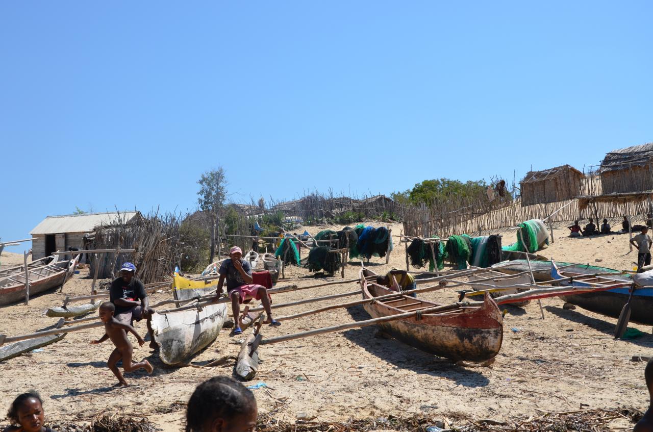 Village de pêcheurs a Ifaty , Sud de Madagascar